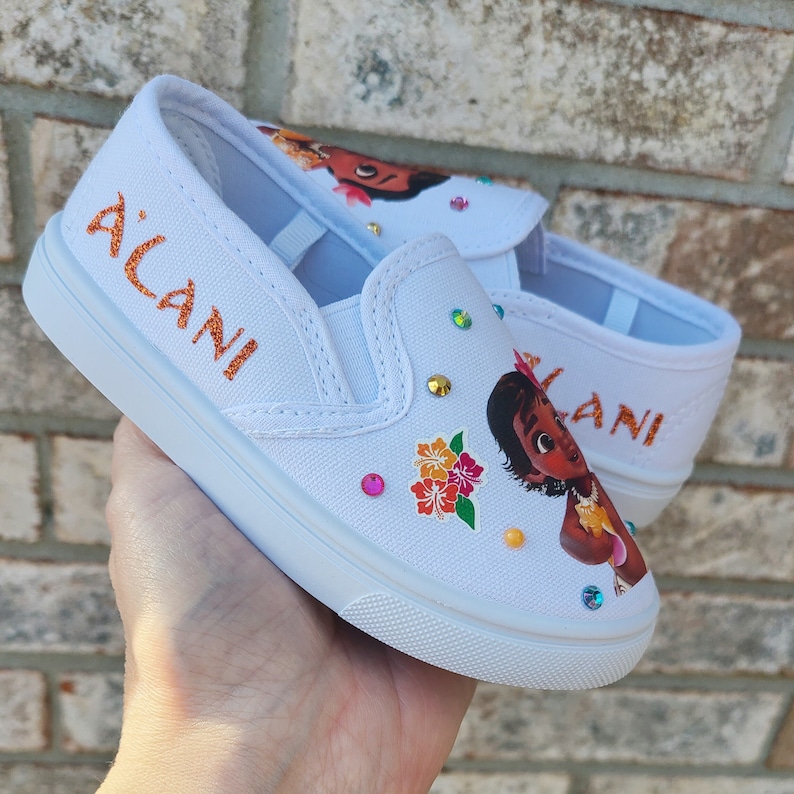 Moana Shoes Moana Sneakers Personalized Baby Moana Shoes Etsy