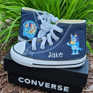 Custom Bluey Converse, Bluey Shoes For Baby Toddler, Bluey and Bingo Converse, Personalized Bluey Sneakers For Boy or Girl image 6