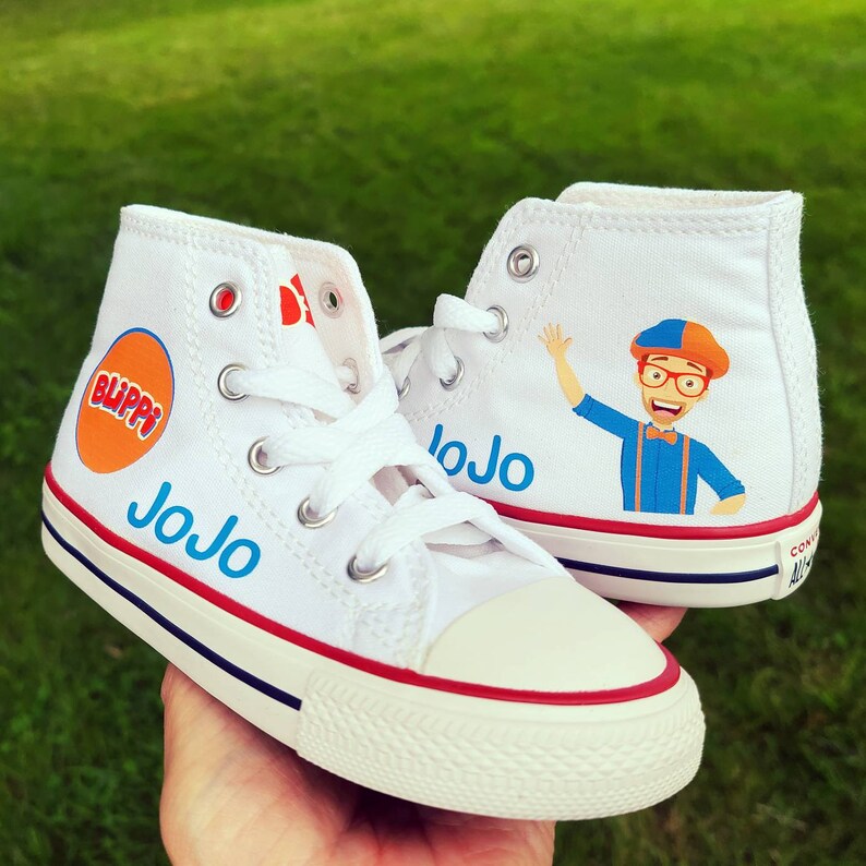Blippi Shoes Genuine Converse High Tops Personalized Name