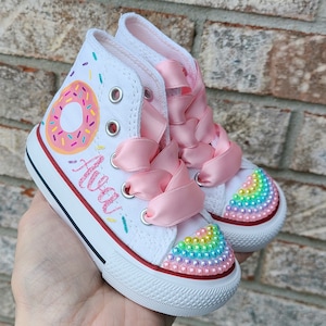 Custom Donut Converse Personalized Donut Converse Donut Converse With Sprinkles Donut Converse For  Toddler Girl Donut Shoes with sprinkles