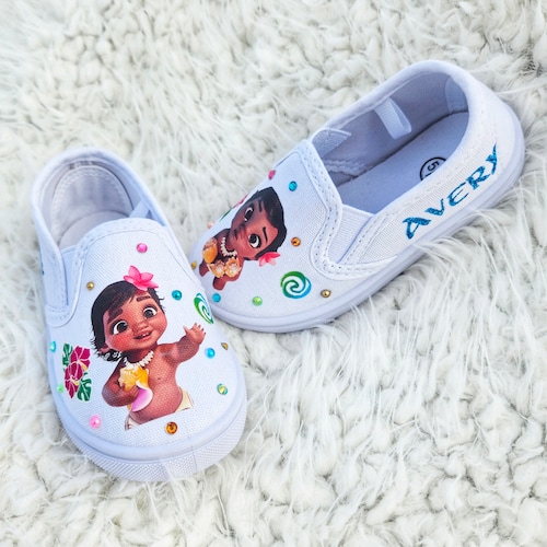 Moana Shoes Moana Sneakers Personalized Baby Moana Shoes Etsy