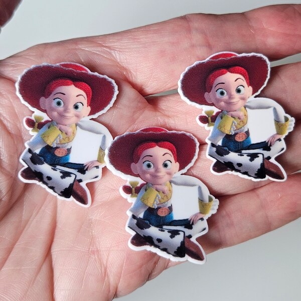 Toy Story Jessie Planar Resin, Set of 3 Resin Flatback, Jessie Cowgirl Hair Bow Center