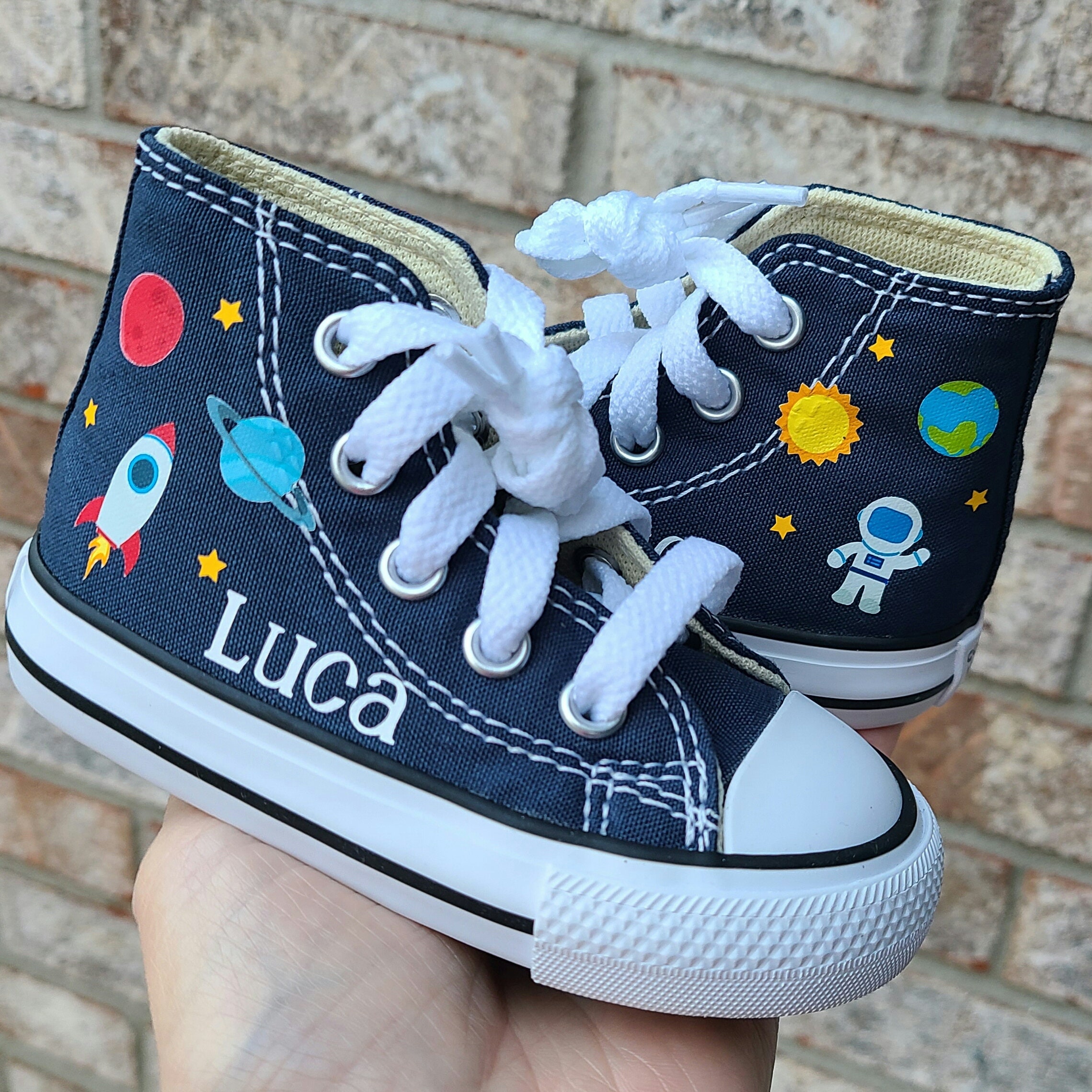 Udveksle Let at ske menu Personalized Converse Solar System Planets Rocket Ship - Etsy