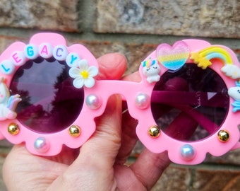 Personalized Unicorn Sunglasses, Unicorn Sunnies For Girls, Fits 2-8 years, Unicorn Sunglasses For Girls UV 400 Protection