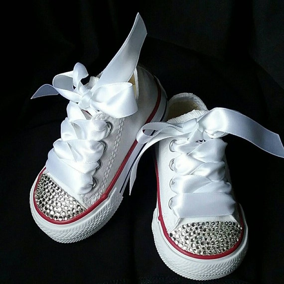 white converse with sparkle toe