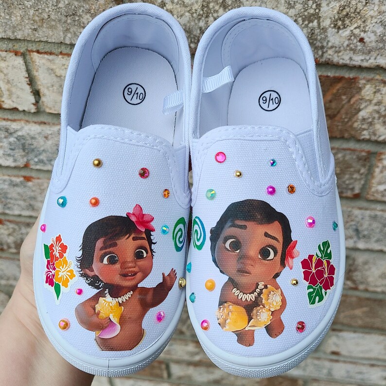 Moana Shoes Moana Sneakers Personalized Baby Moana Shoes Etsy