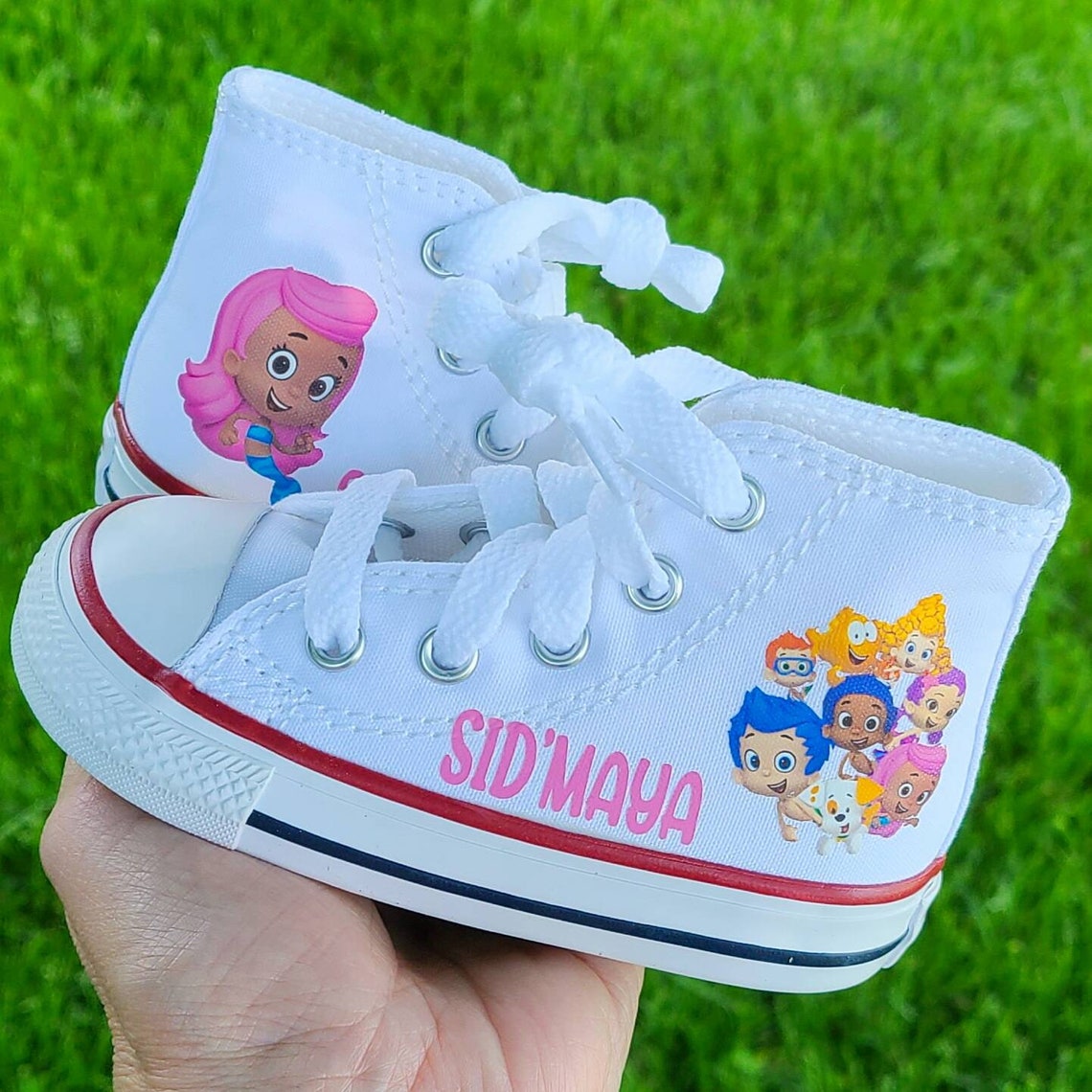 Bubble Guppies Shoes High Top Converse Many Sizes and Etsy