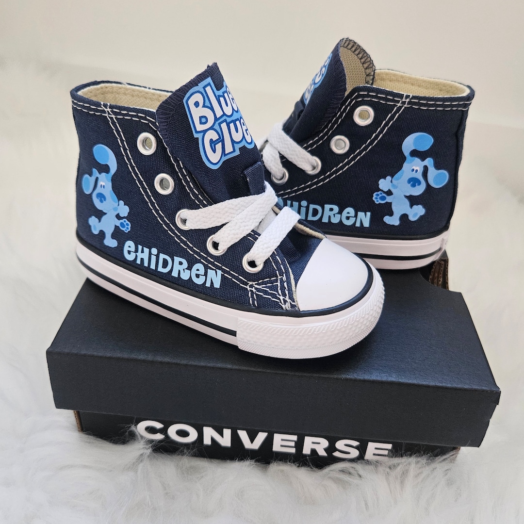 Blue s Clues High Top Converse Sneakers Boy or Girl Many Sizes and Colors Etsy UK