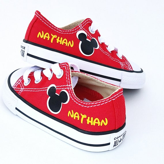 Buy Mickey Mouse Shoes Red Converse Boys Name Personalized Online in India - Etsy Buy Mickey Mouse Shoes Red Converse Boys Name Personalized Online in India - Etsy