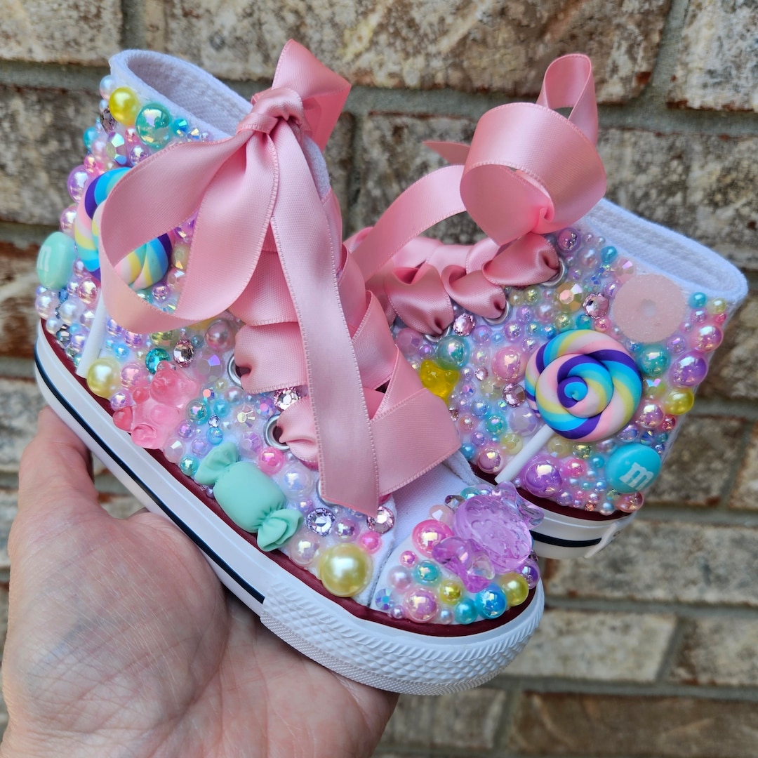 Pastel Candy Converse Personalized Girls Shoes Sneakers Baby Toddler Etsy