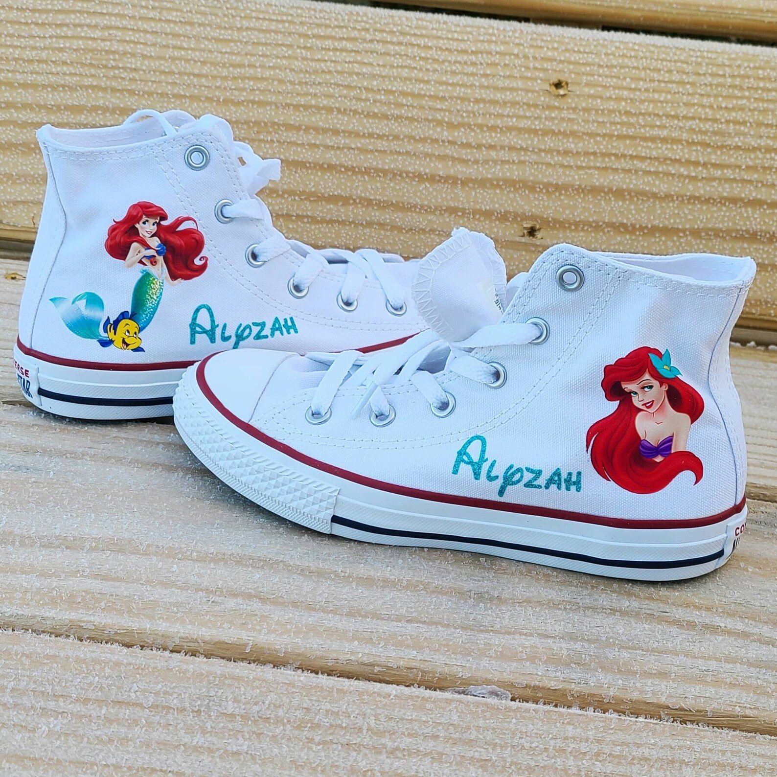 Little Mermaid Converse Ariel Shoes Many Colors and Sizes
