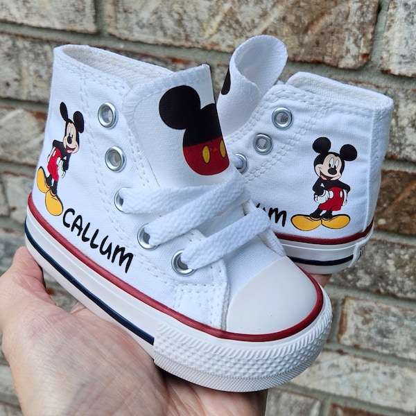 Personalized Mickey Mouse Converse Shoes For Baby and  Toddler Boys