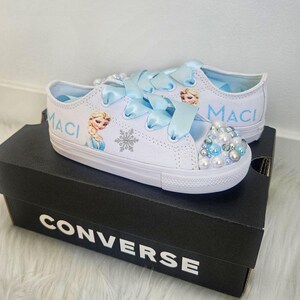Frozen Converse Princess Elsa Custom Personalized Sneaker for girls image 2