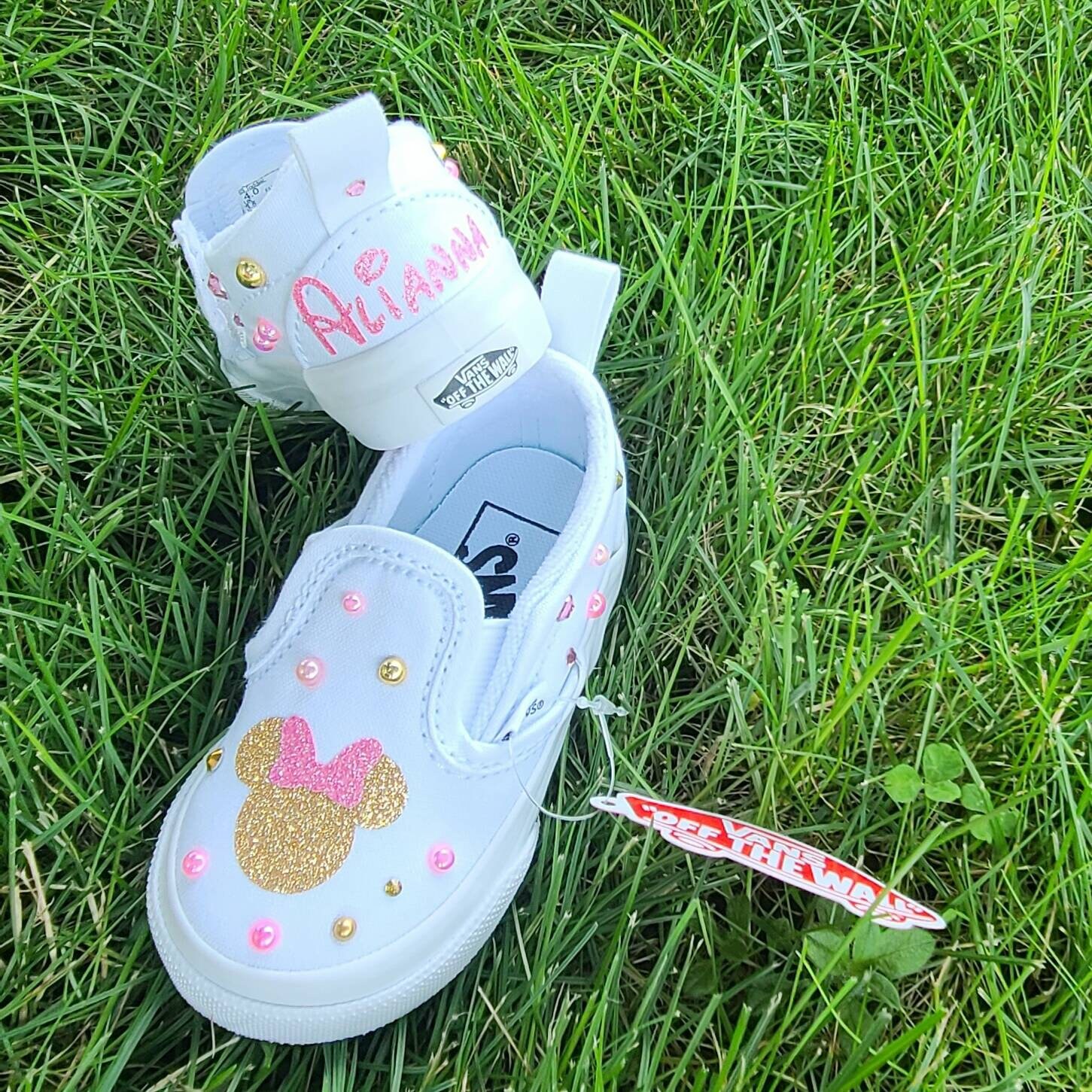 Pink minnie mouse vans cheap