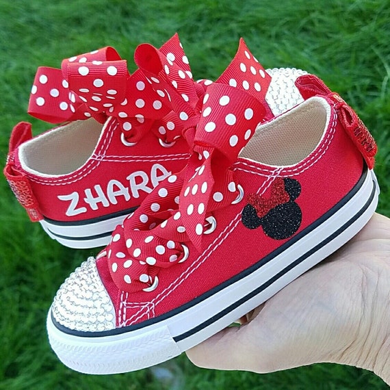 sequin red converse