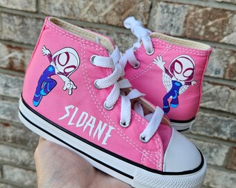 Personalized Gwen Converse, Spidey And His Amazing Friends