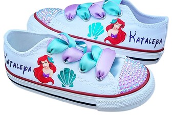 Ariel Converse Little Mermaid Sneakers Personalized Name - Etsy