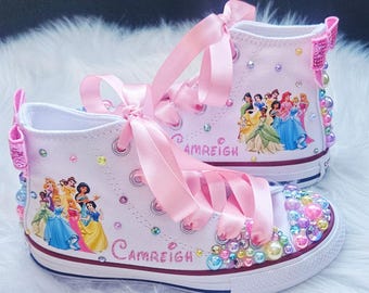 Bling Princess Converse For Girls Custom Converse With Princesses