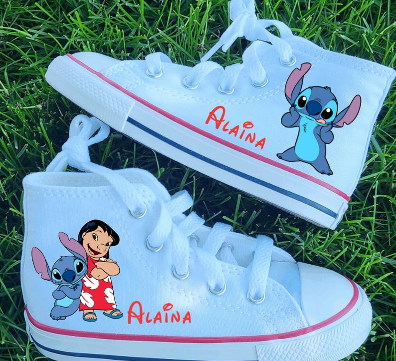 Lilo And Stitch Shoes Converse Sneakers High Tops Many Etsy