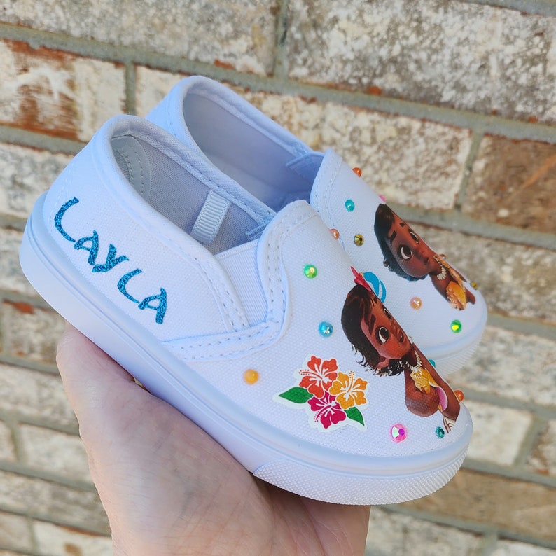 Moana Shoes Moana Sneakers Personalized Baby Moana Shoes Etsy