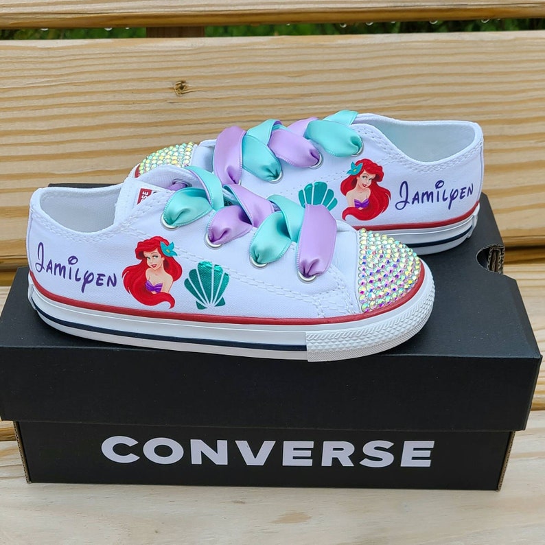 Ariel Converse Little Mermaid Sneakers Personalized Name