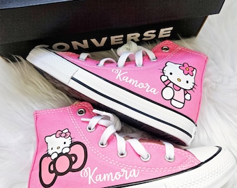 Hello Kitty Pink Converse, Custom Hello Kitty Converse