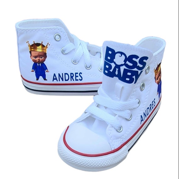 Boss Baby Converse Black Boy Blue Name - Etsy Australia