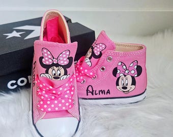 Minnie Converse Minnie Mouse Custom Converse  Converse Baby Toddler Minnie Shoe