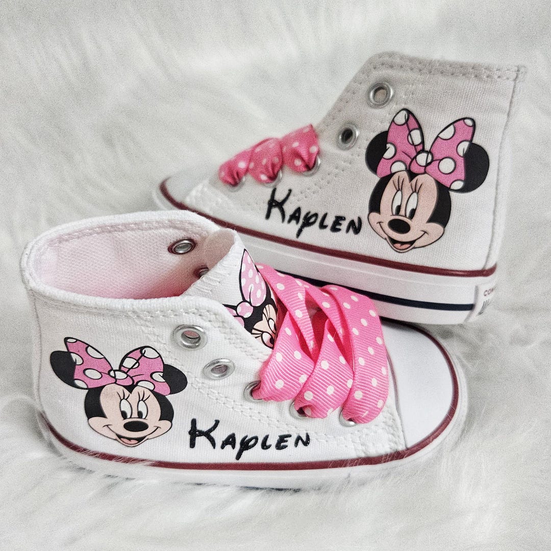 Minnie Converse Minnie Mouse Custom Converse Converse Baby Toddler ...