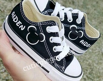 Boys Converse,  Mickey Shoes, Infant Toddler, Personalized Name, Party Shoes, Mickey Mouse, Disney Trip, Toddler Sizes