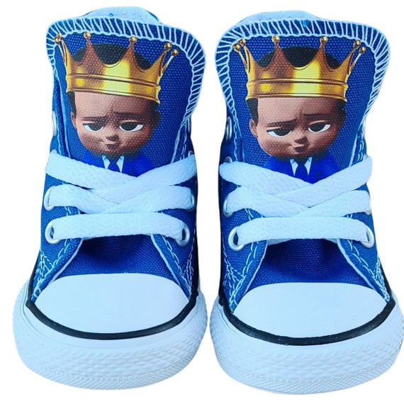 bibliotekar Forkæl dig arve Boss Baby Sneakers Genuine Converse Shoes Royal Blue High - Etsy