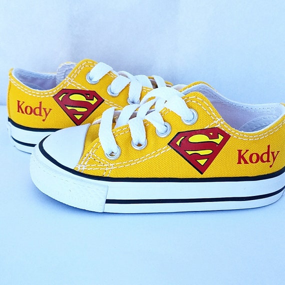 superman custom converse sneakers