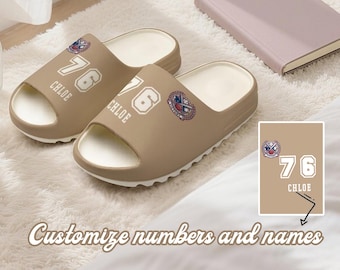 Chanclas deportivas para equipo, chanclas deportivas, chanclas de equipo personalizadas, antideslizantes y ligeras, con absorción de impactos, regalo para ella o para él
