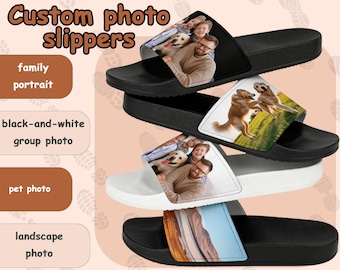 Personalized Slide Sandals with Family Photo, Mother & Child Picture Custom Slides, Perfect Mother’s Day Gift for Mom