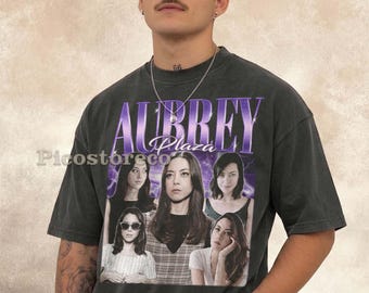 T-shirt graphique rétro Aubrey Plaza – Chemise de merchandising pour fans