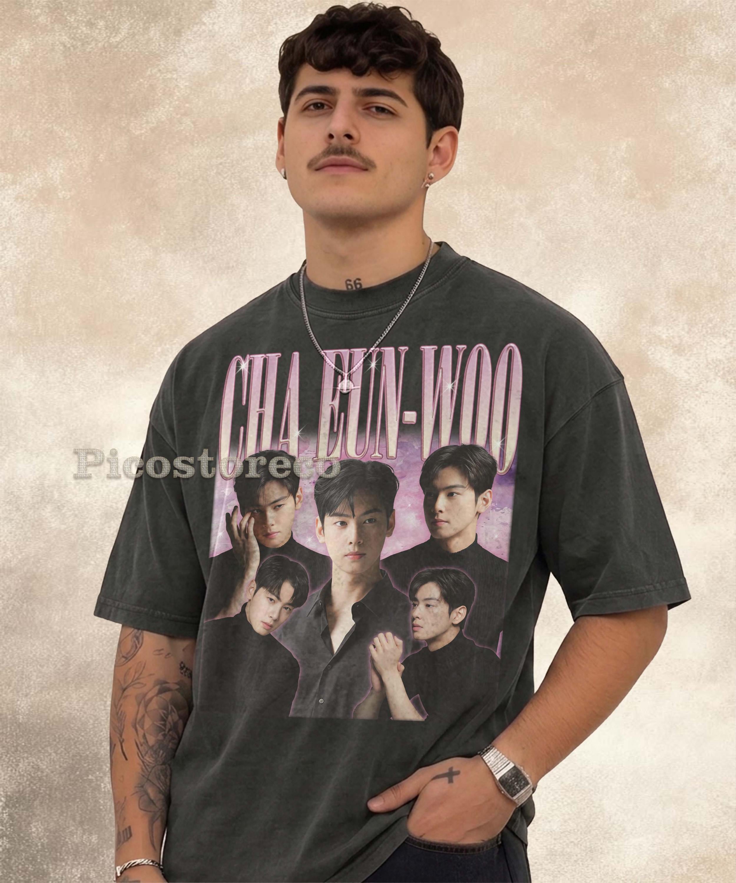 CHA EUN-WOO CK サイン入りＴシャツ Cha Eunwoo - Etsy