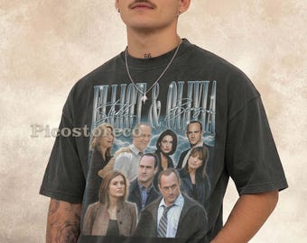 Retro Elliot and Olivia Shirt, Law and Order SVU 90s Graphic Tee