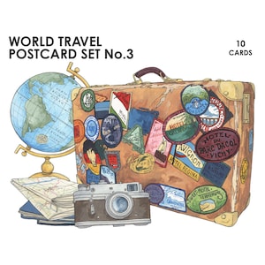 Illustrated World Postcard Set No. 3 (Pack of 10)