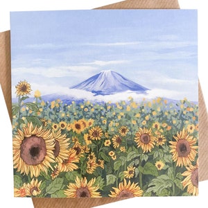 Zonnebloemenwenskaart