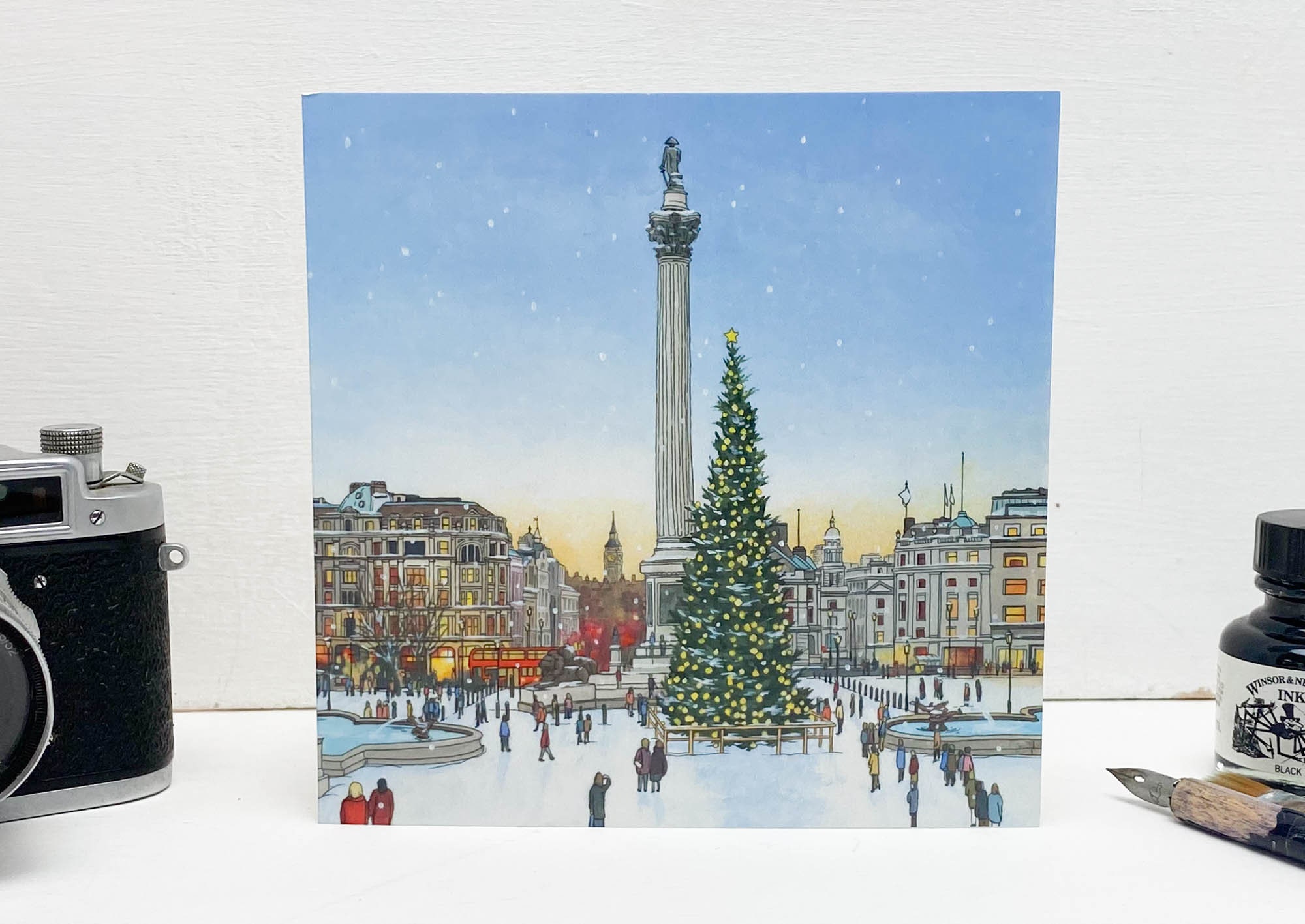 Greeting Card Trafalgar Square Christmas Tree Etsy UK