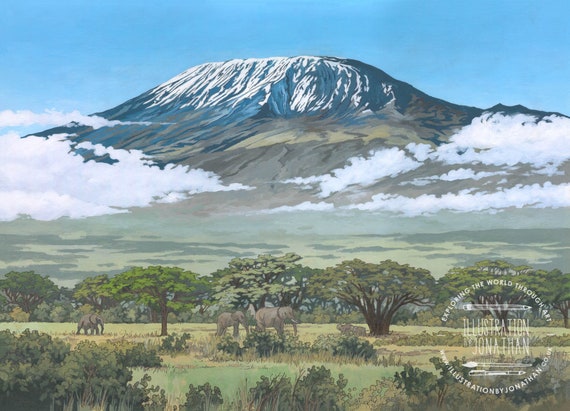 Mount Kilimanjaro, Tanzania - Limited Edition Art Print - Etsy