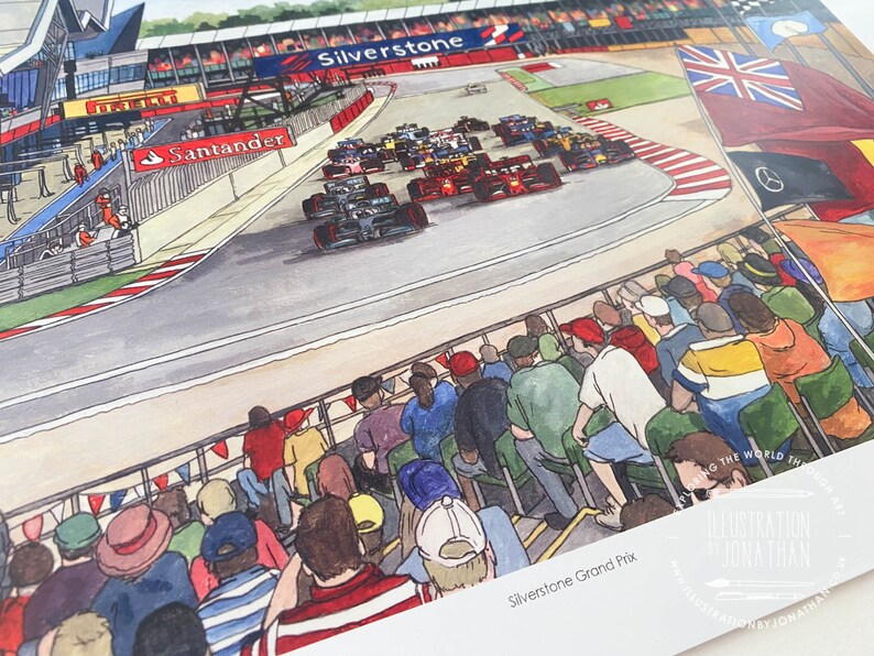 Silverstone Print Silverstone Grand Prix Art Print - Etsy