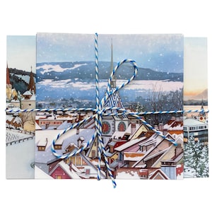 Swiss Christmas Card Bundle (Pack of 6 - Blank Inside)