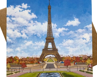 Greeting Card: La Tour Eiffel, Paris