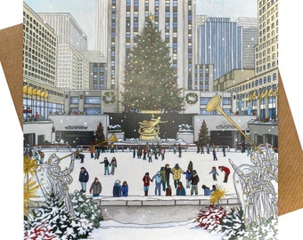 Greeting Card: Rockefeller Christmas Tree (New York)