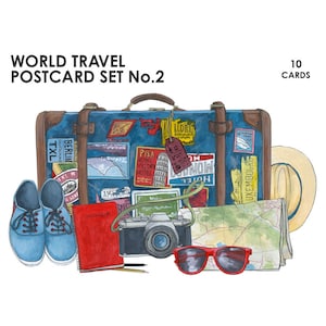 Illustrated World Postcard Set No. 2 (Pack of 10)