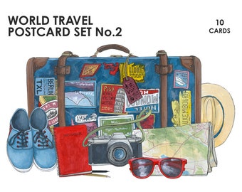 Illustrated World Postcard Set No. 2 (Pack of 10)