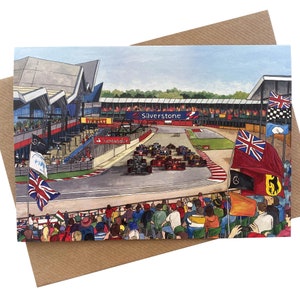 Silverstone Grandprix Grußkarte