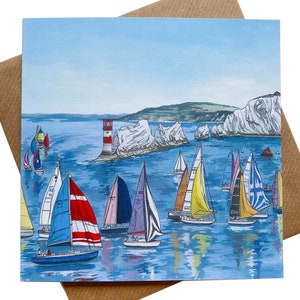Round the Island Race, Isle of Wight - geïllustreerde wenskaart