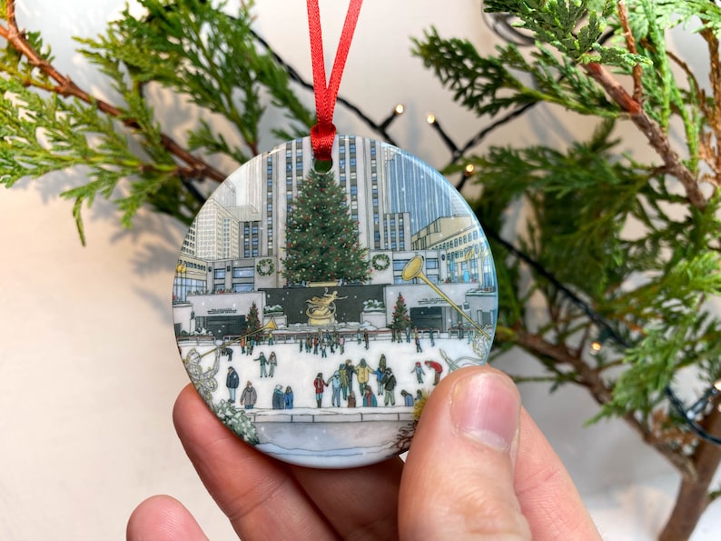 New York Christmas Tree Ornament Etsy UK
